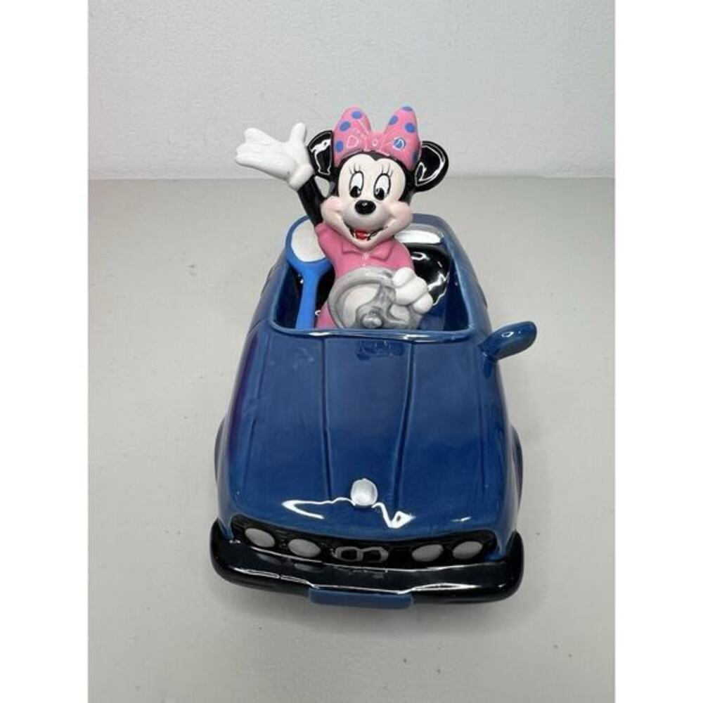Vintage Disney Music Box Minnie Mouse Car Hand Painted Schmid Tennis